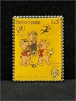 Disney Sierra Leone 3 Little Pigs Stamp Pin