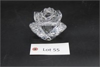 Waterford Crystal Rose Shape Container