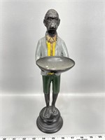 Vtg Bronze Butler Monkey Statue