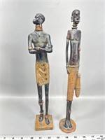 13 inch African tribal figures