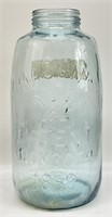Extra Large Turquoise Glass Mason Jar