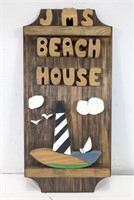 JMS Initialed Beach Wooden Signboards