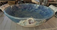 GLAZED POTTERY SIGNED BOWL