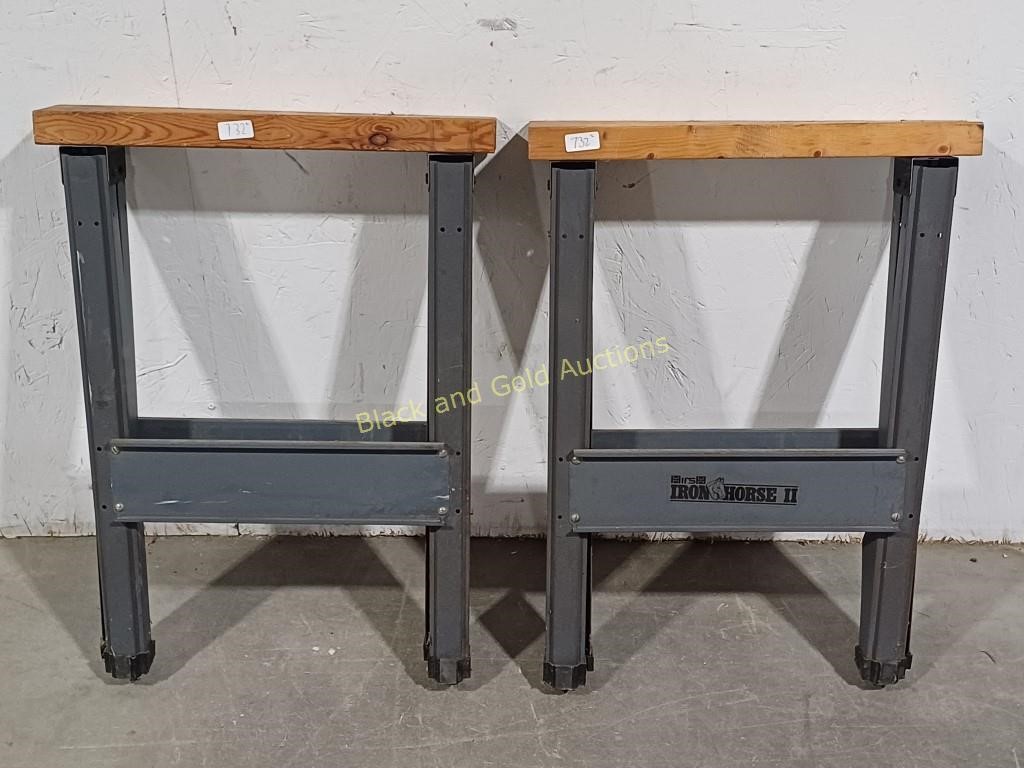 (2) Iron Horse II Sawhorses