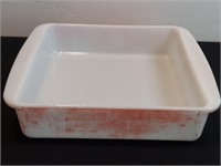 Vintage Pyrex Milk Glass Square Baking Dish. The