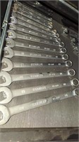 13 Stanley Metric Open & Box End Wrenches Sizes