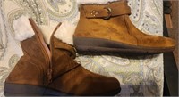 WOMEN'S FUR ANKLE BOOTS - NEW SZ 8