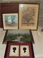 Lot of 4 Pictures in Frames