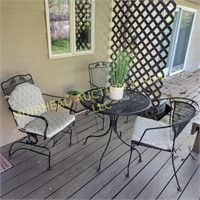 METAL PATIO CHAIRS, TABLES,