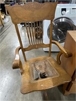 Swivel Oak Office Chair