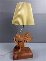 1950's Leather Saddle Table Lamp