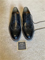 Black Stafford Wingtip Derby Dress Shoes Size 9M