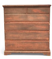 PAINTED CHIPPENDALE MULE CHEST