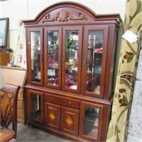2PC LIGHTED CHINA CABINET