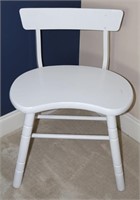 White Wood Vanity Chair