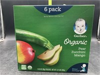 Gerber organic pear zucchini mango 6 individual