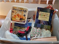Tote of Sewing & Fabrics/Books