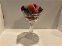 A Clear Glass Fruit Compote