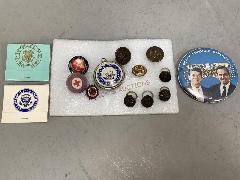 Military Pins, Collectible Matchbooks, and More