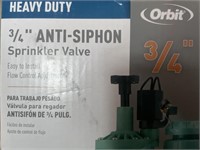 ORBIT ANIT SIPHON SPRINKLER VALVE