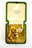 14K Yellow Gold Tiffany Flower Brooch