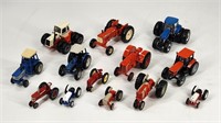 ASSORTED LOT OF 1/64 SCALE DIECAST FARM TRACTORS