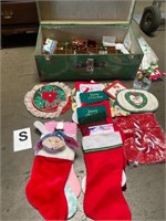 Lot Of Christmas Decor In Box