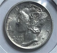 1941S Mercury Dime