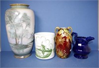 Four various ceramic vases