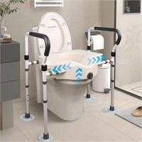 Elevated Toilet Seat Riser with Armrests