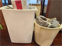 Two lg containers full of drntal lab equipment