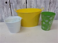 Variety of 3 Metal Buckets