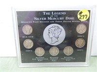 (7) Mercury Dimes in The Legend of the Silver -