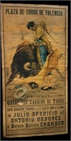 LARGE VINTAGE AUTHENTIC BULLFIGHTING POSTER