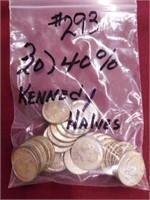 (30) 40% Kennedy Halves