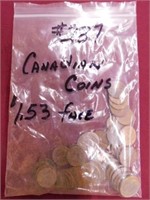 $1.53 Face Canadian Coins