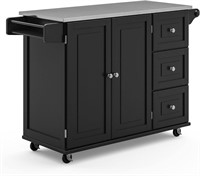 $274  Homestyles Kitchen Cart  54 Inch  Black