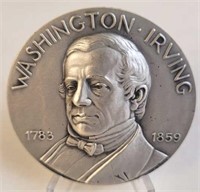 Washington Irving Great American Silver Medal