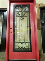 Right hand 36" entry door with iron grille