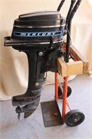 Mercury 40, 4hp outboard motor and gas tank