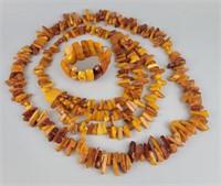 2 Amber Necklaces & 1 Bracelet.