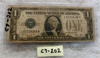 C7-202 1928A $1 silver certificate funny back