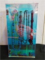 Plexiglass or plastic necklace display with