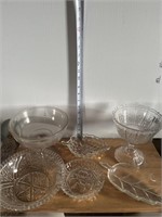 Group lot of clear, cut glass