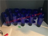 Blue Drinking Glasses & Wine Glasses