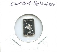 1 gram Silver - Combat Helicopter