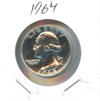 1964 Proof Silver Washington Quarter