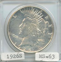 1926-S Peace Silver Dollar