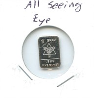 1 gram Silver - All Seeing Eye