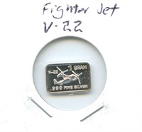 1 gram Silver - Fighter Jet V-22